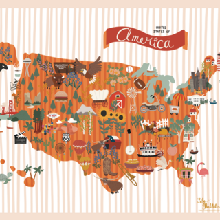 USA Map Folded Poster: Exclusive for Backers