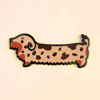 Weenie Dog Pin - Wire Coat Dapple Tan