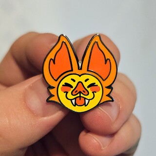 Bat Head Pin - Painted Bat