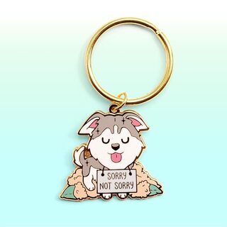 Keychain "Sorry Not Sorry" Husky