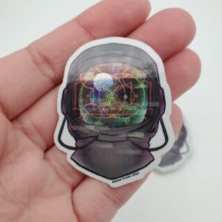 Holographic Pixie Dust Astronaut Sticker