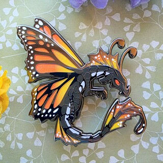 Monarch Fae Dragon Pin
