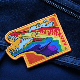 Pride Liopleurodon Iron-On Patch