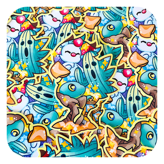 Magical Silhouette Chocobo Waterproof Glossy Sticker