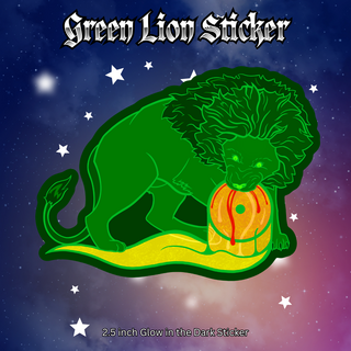Green Lion Sticker