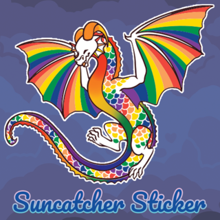 Pride Wyvern Sun Catcher Sticker