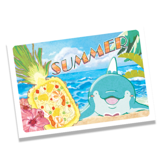 Summer dolphin mini print
