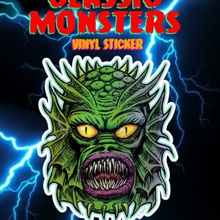 Swamp Creature 5x4 die cut vinyl stick