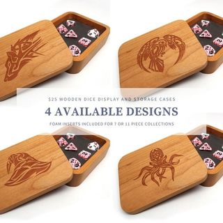 Wooden Dice Display and Storage Cases