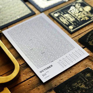2019 10 October Artist proof - letterpress edition