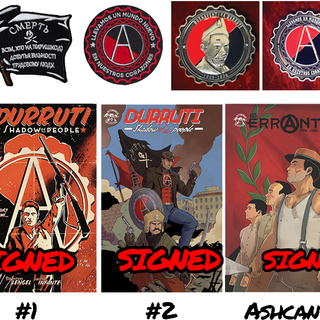 Durruti Print Catch Up (Comics + Patches + Coin)