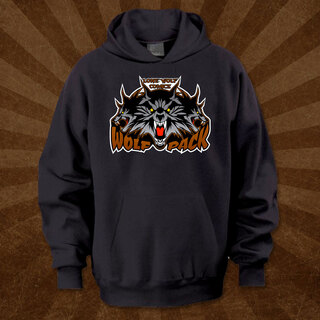 Wolf Pack Logo Black Hoodie