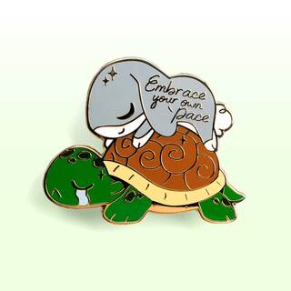 Enamel Pin Rabbit & Turtle