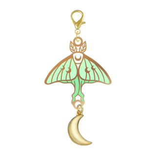 Luna Moth Zipper Pull Charm