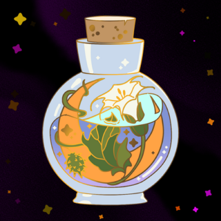 Enamel Pin: Datura Ink Bottle