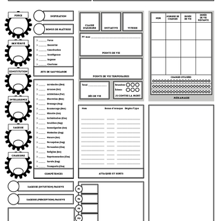 💾🤖 IRON KINGDOMS - Feuille de personnage - Édition PDF