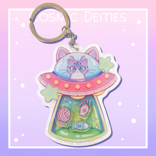 Alien Cat Shaker Charm