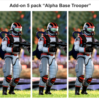 5 pack Alpha Base Trooper Action Figures