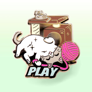 Enamel Pin PLAY (Ragdoll Cat)