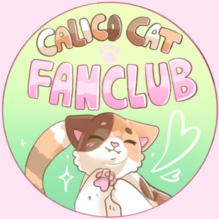 Calico Cat Fanclub Button Pin