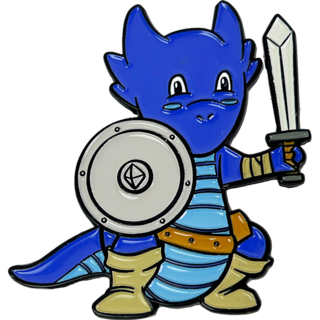 Pin - Buckles the Blue Kobold Fighter