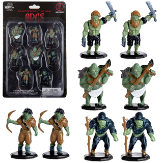 Monster Orcs Hand Painted Mini Figures Set of 8