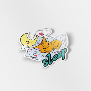 Vinyl Sticker SLEEP (Somali Cat)