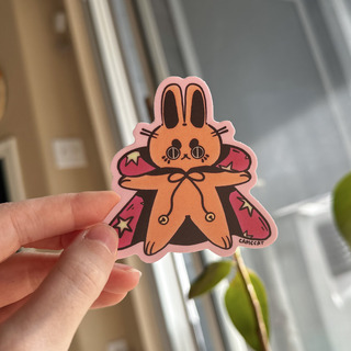 Wizard Bunny Matte Vinyl Sticker