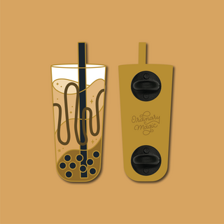 Brown Sugar Boba Enamel Pin