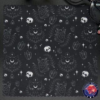 Black Witchy Moon Cat - Double Sided 18cm Lens Cleaning Cloth