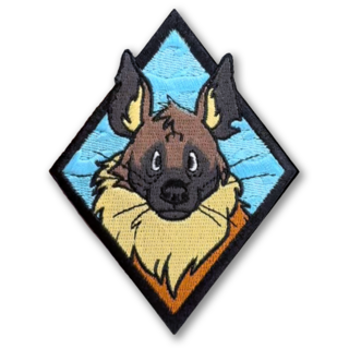 Embroidered patch Brown hyena