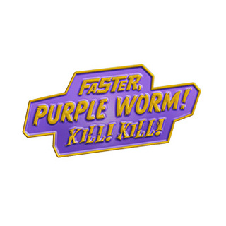 Purple Worm Pin