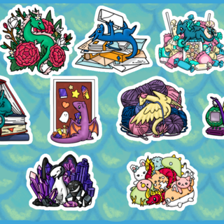 Tiny Dragon Hoard Sticker