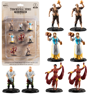 Monster Townsfolk Pub Workers Hand Painted Mini Figures Set of 8