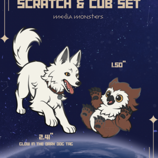 Scratch & Owlbear Pin Set