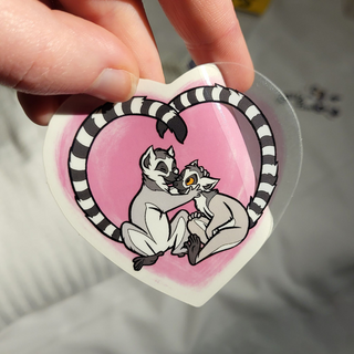 Ring-tailed lemurs transparent sticker