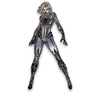 White Widow Venom Pin - Silver