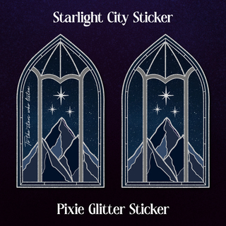 Starlight City Sticker - Pixie Dust Glitter Sticker - 3"