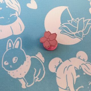 Red Mini Sakura Spacer Pin