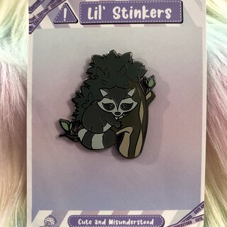 Lil' Stinkers - Raccoon Enamel Pin