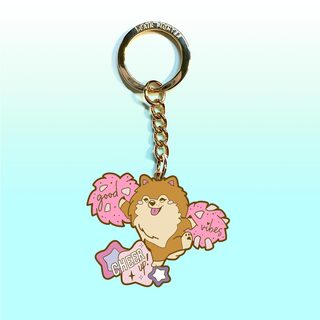 Keychain "Good Vibes" Pomeranian