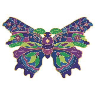 Bloomveil Moth Pin