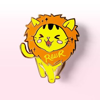 Enamel Pin Rawr Lion Cat