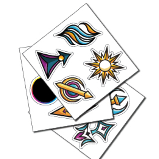 Stickers, Set of Four