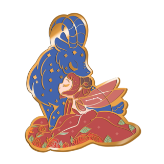 Aries Fairy Zodiac Pin