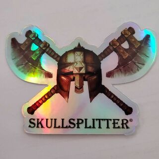 Holographic SkullSplitter Dice Logo Sticker