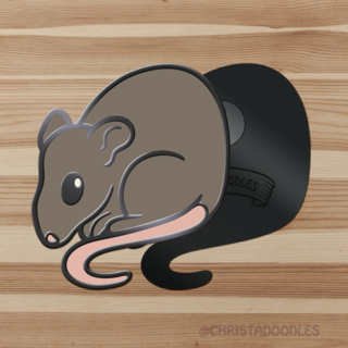 Mini Rat Enamel Pin