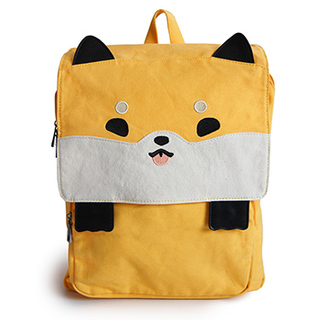Sesame Shiba Canvas Backpack