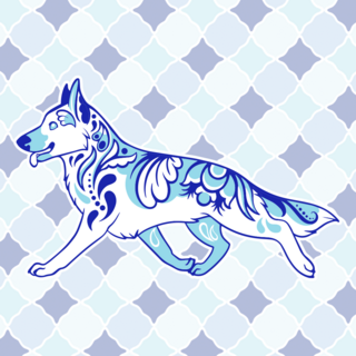 Porcelain German Shepherd Enamel Pin