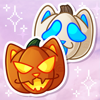 Cosmic Macchiato Pumpkin Head Stickers